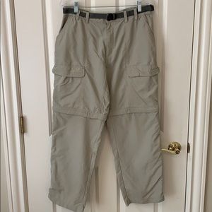 White Sierra Convertible Pants - Light Khaki